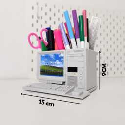 Customizable Retro Pc Planter Flower Pot Desk Organiser Office Decor Home - thumbnail 2