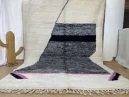 Moroccan Rug 7x10 Ft - Beni Ourain Handmade Area Rugs Bohemian Decor Handmade Wool Berber Rugs For Living Room - thumbnail 1