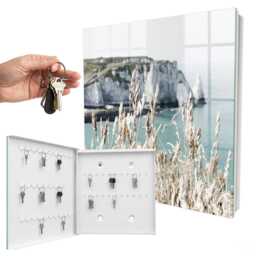 Cliffs & Grasses Key Cabinet For Home, Beige Box Wall, Photographic Landscapes, Lovers Of Nature Peace - thumbnail 2