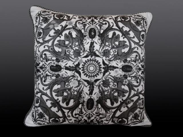 Angela Pillow - Black/White - image 1