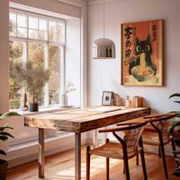 Ramen Cat Poster Japanese Noodle Wall Art - Funny Retro Anime Style Print For Kitchen, Cafe Or Lovers Unframed - thumbnail 2