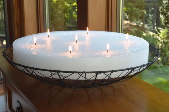 Custom Hand Poured 18 Inch Diameter Round Candle With Multi Wicks - image 1