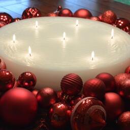 Custom Hand Poured 18 Inch Diameter Round Candle With Multi Wicks - thumbnail 2