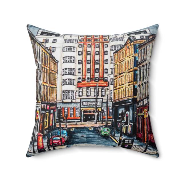 Cushion, Square Pillow - Glasgow Beresford Building Art - image 1