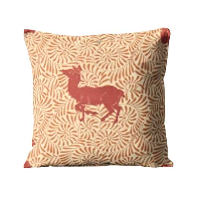 Morris & Co. Deer Linen Cushion Cover, Arts & Crafts Throw Pillow - image 1