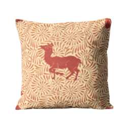 Morris & Co. Deer Linen Cushion Cover, Arts & Crafts Throw Pillow - thumbnail 1