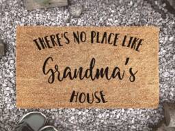 There's No Place Like Grandma's House - Front Porch D??cor Best To Be Is Grandma Gifts Personalised Doormat - thumbnail 1