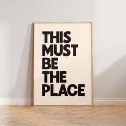 This Must Be The Place Print, Typographic Poster, Typography Colourful Bold Wall Art, Cool Bright Decor, Living Room Home - thumbnail 2