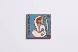 Aquarius Zodiac Sign Ceramic Art Tile Handmade Wall Decor Personalized Gifts Star Map Horoscope Astrology Gift For Her - thumbnail 1