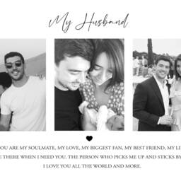Husband A4 Unframed Personalised Print/Definition Photo Husband Prints Gift Birthday Love - thumbnail 2
