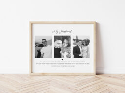 Husband A4 Unframed Personalised Print/Definition Photo Husband Prints Gift Birthday Love - thumbnail 1