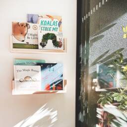 Personalized Acrylic Montessori Bookshelf - Pine Wood, Nursery Decor - thumbnail 3