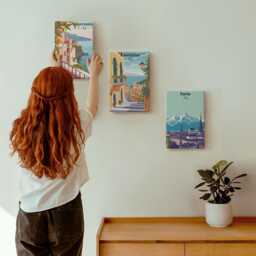 Canvas Wall Art Set Of 3 - Colorful, Retro-style Illustrative Cityscapes, Multicolored Canvas, Travels Hanging Piece - thumbnail 3