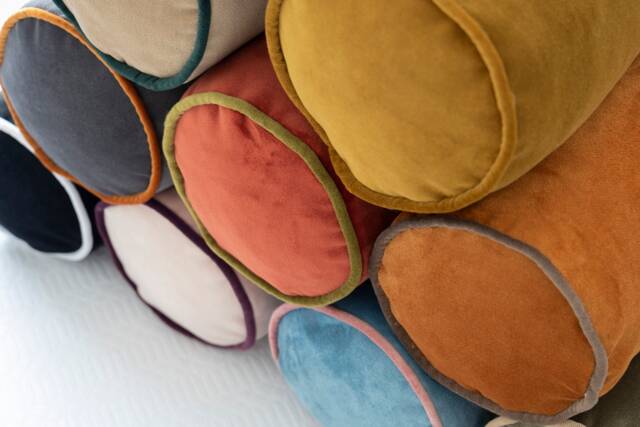 Velvet Pillow Covers With Piping, Bolster Cover in 30 Different Colors & Sizes, Cover, - Only Cover - image 1