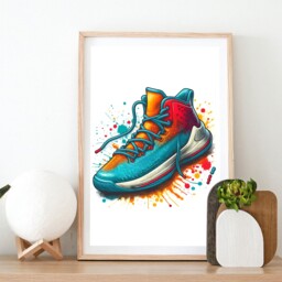 Basketball Art Print - Set Of 3 Posters - Teen Room Decor Boys Bedroom Basket Ball Wall Artwork Design - thumbnail 2