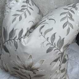 Laura Ashley Floral Cushion Cover Handmade Throw Pillow Cover, Countryside Decorative Case For Sofa - Bed, Natural Beige Home Decor - thumbnail 3