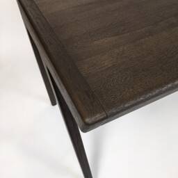 Solid Oak Wood Desk - Minimalist Home Office Table With Drawer, Durable Wooden Workspace - thumbnail 2
