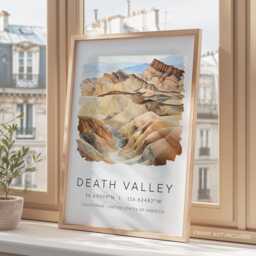 Death Valley, California Travel Print, Valley National Park, Poster, Usa Parks, Gifts, Wall Art - thumbnail 3