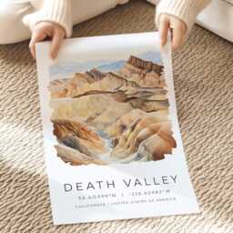Death Valley, California Travel Print, Valley National Park, Poster, Usa Parks, Gifts, Wall Art - thumbnail 2