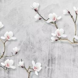 3D Magnolia Floral Wallpaper Mural, Peel & Stick Branch Wall Decor - thumbnail 3