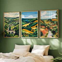 Set Of 3 South Yorkshire Posters, England Travel Prints, Industrial Heritage Wall Art Set, Northern Landscape Posters - thumbnail 3