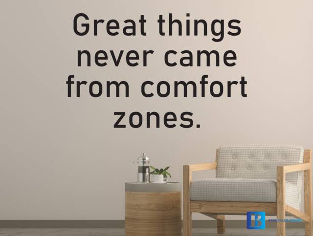 Great Things Never Came From Comfort Zones Motivational/Inspirational Matt Vinyl Wall Art Decal Sticker - image 1