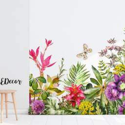 Tropical Plants Removable Wallpaper, Self Adhesive, Wall Covering, Peel & Stick, Repositionable, Decal, Mural, Decor #73 - thumbnail 2