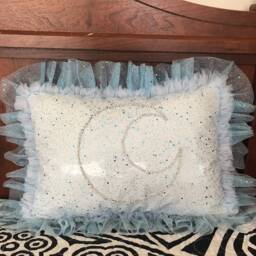 Silk Pillow Case. Pillow For Kids, Moon , Altar Cloth, Bench Pillow, Glitter Cushion, Kids , Luna Love, Meditation