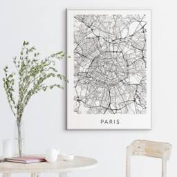 Paris Map Print - Minimal Poster Art France - thumbnail 3