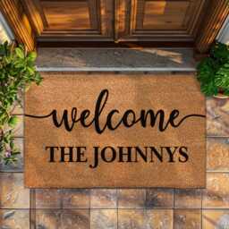 Personalized Welcome Doormat - Family Last Name Housewarming Gift Wedding Gifts Mat Closing Custom - thumbnail 3