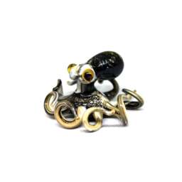 Small Glass Octopus Glass Figurine Miniature Little Animals Murano Gift Blown Sculpture Art Collectible Artglass Lampwork - thumbnail 2