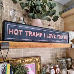 Hot Tramp I Love You So Framed Metal Print - Retro Song Lyric Wall Art - thumbnail 1
