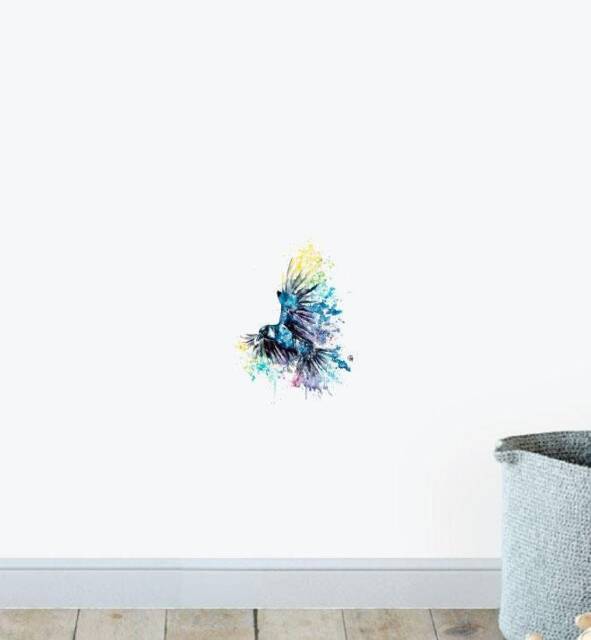 Raven Wall Sticker Decal - Illustration Stickers, Animals Decals, Home Decor, Art, Illustrations
