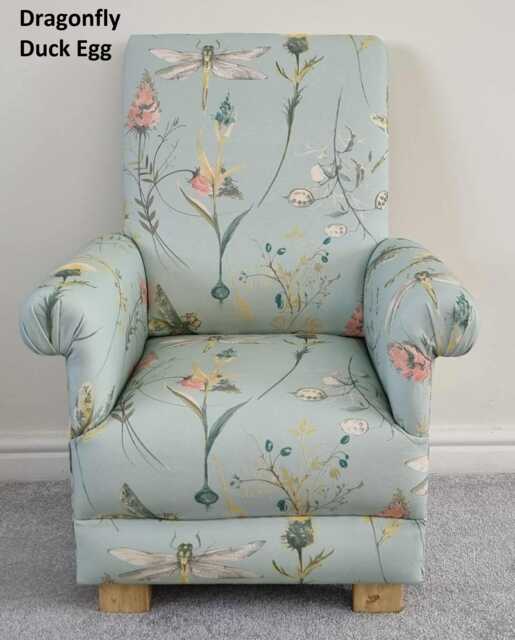 Butterfly Fabric Children's Armchair Lilac Chintz Nursery Decor Kids Girls Child's Seat Chair - image 1