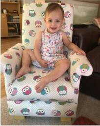 Butterfly Fabric Children's Armchair Lilac Chintz Nursery Decor Kids Girls Child's Seat Chair - thumbnail 3