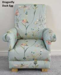 Butterfly Fabric Children's Armchair Lilac Chintz Nursery Decor Kids Girls Child's Seat Chair