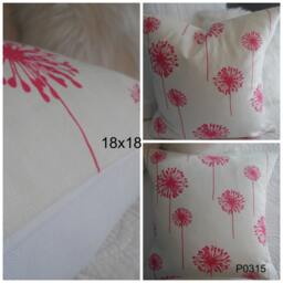 5 Patternsdandelions.large Print. Black.white.ivory. Small Grey Storm, White, Coral.candy Pink.toss Pillows.throw Pillow - thumbnail 3