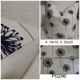 5 Patternsdandelions.large Print. Black.white.ivory. Small Grey Storm, White, Coral.candy Pink.toss Pillows.throw Pillow - thumbnail 2