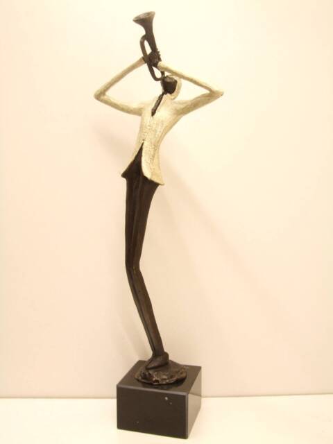 Bronze Trumpet Statue Height 40 cm