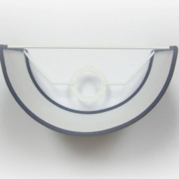 Half-Circle Wall Light Design Plain Sky Blue Duck Navy Cotton Fabric Made in France - thumbnail 2