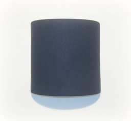 Half-Circle Wall Light Design Plain Sky Blue Duck Navy Cotton Fabric Made in France - thumbnail 1