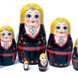 Handmade Sunflower Nesting Dolls Montessori Wooden Toy - 7 Piece - thumbnail 2