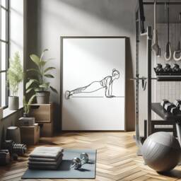 Women Home Gym Prints - 3 Posters - Line Drawing Design Fitness Girl Poster Athlete Decor Gymnasium Wall Art Gift - thumbnail 3