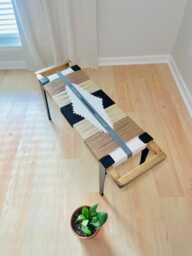 Hand-Woven Entryway Bench Mcm Style End Of Bed & Mudroom Seating - Custom-Made, Multiple Sizes