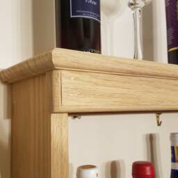 White Wash Solid Oak Wine Rack Wall Mounted, Customizable - thumbnail 3