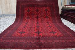 Turkman Rugs, 11.5 X 8.3 Ft, Sale Price, Large Afghan Turkmen Gargi 100% Wool Rug, Handmade Bokhara Pattern, Oriental Rug - thumbnail 1