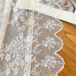Embroidered Sheer Curtains For Living Room Bedroom, Farmhouse Florals Lace Drapes - thumbnail 4