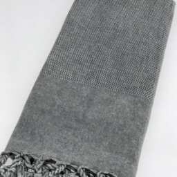 stonewashed Turkish Towel, Turkish Cotton Towel, Hammam Peshtemal, Bath Grey Yoga Spa - Gym - thumbnail 3