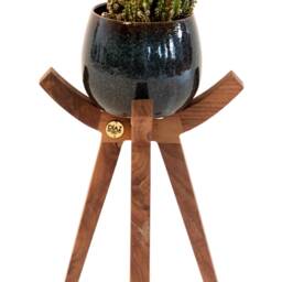 Plant Shelf Tall Stand Mid Century Modern Ceramic Pot Holder Tiered Lover Gift Housewarming Garden - thumbnail 4