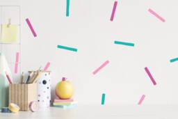 Sprinkle Wall Decals Colorful Confetti Stickers, Nursery Decor - thumbnail 1